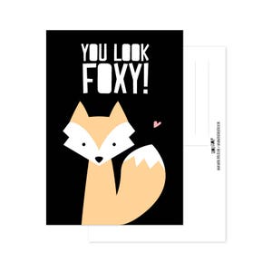Postcard ' You Look Foxy ' A6 image 2