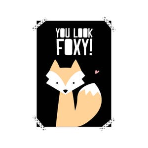 Postcard ' You Look Foxy ' A6 image 3
