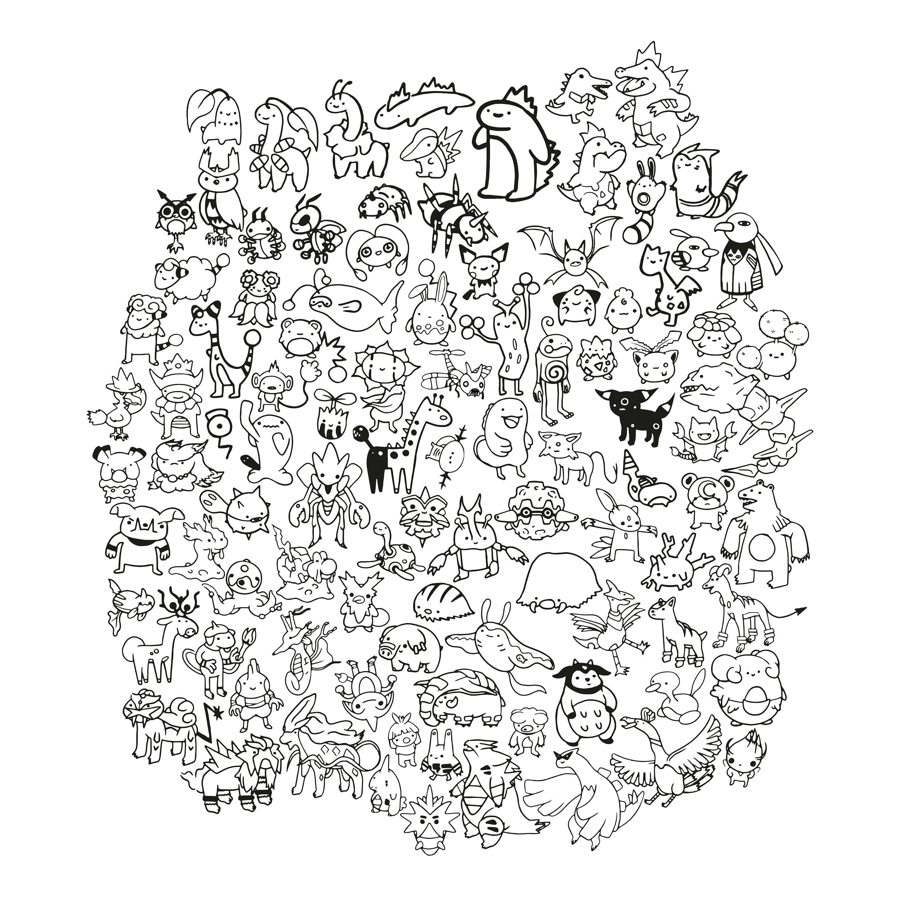 Johto Pokemon Colouring Page PDF and PNG | Etsy UK