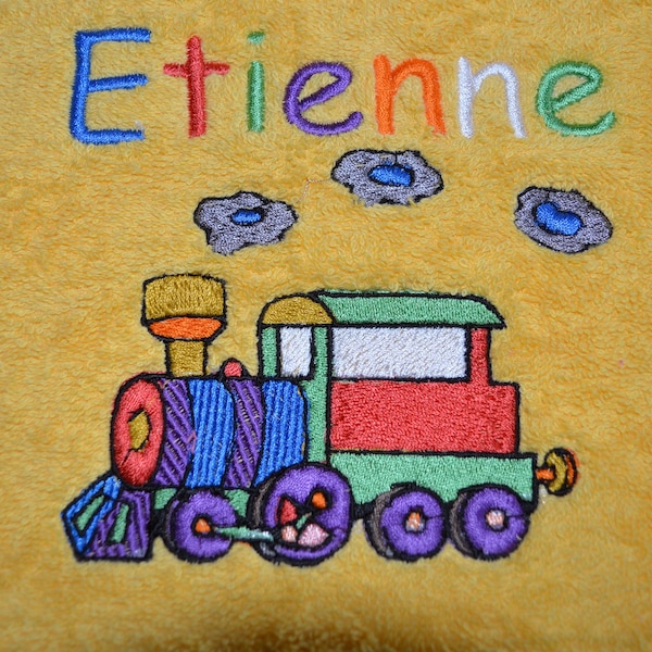 Handtuch Eisenbahn, Lok, Kindermotiv