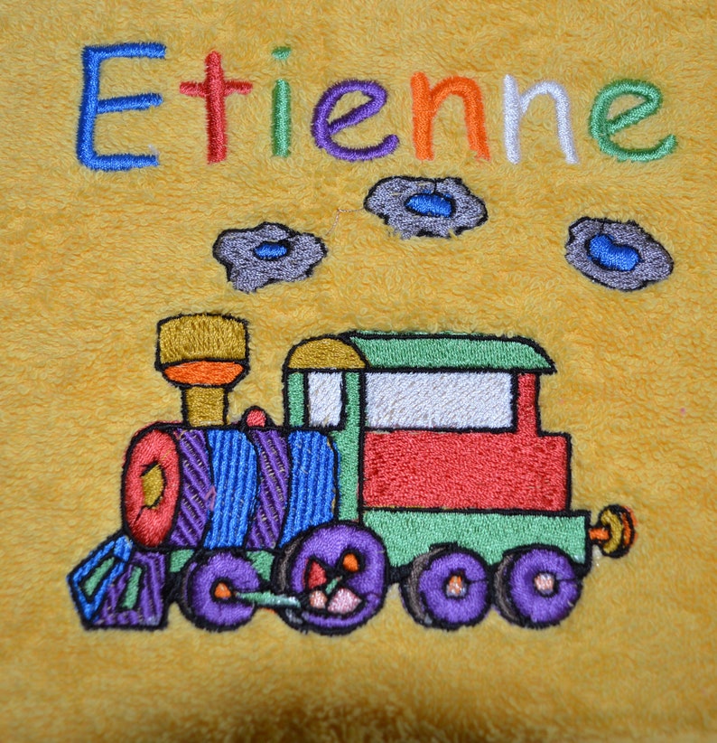 Handtuch Eisenbahn, Lok, Kindermotiv Bild 1