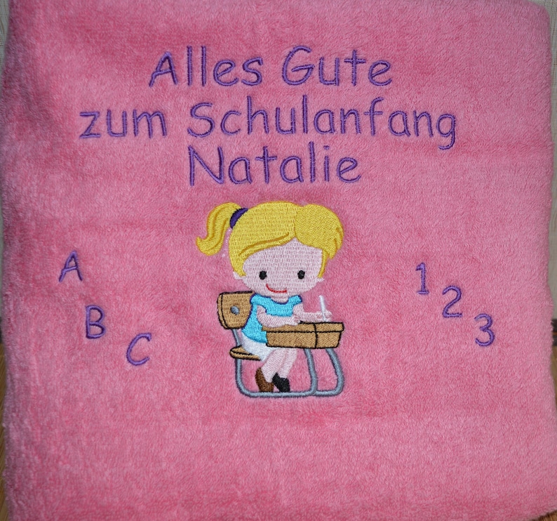 Handtuch zum Schulanfang/1.Schultag, Einschulung Bild 1