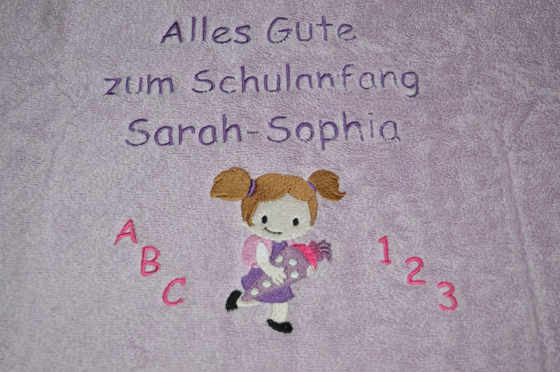 Handtuch zum Schulanfang/1.Schultag, Einschulung Bild 4