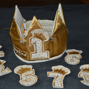 Birthday crown with name and a number