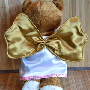 Schutzengel Teddy mit Namen und Daten bestickt Bild 5