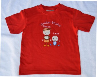 Short Sleeve T-shirt "big sister" "Big Brother"