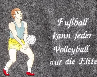 Handtuch/Duschtuch Volleyballspieler männlich