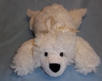 Small polar bear with embroidered name, date, etc