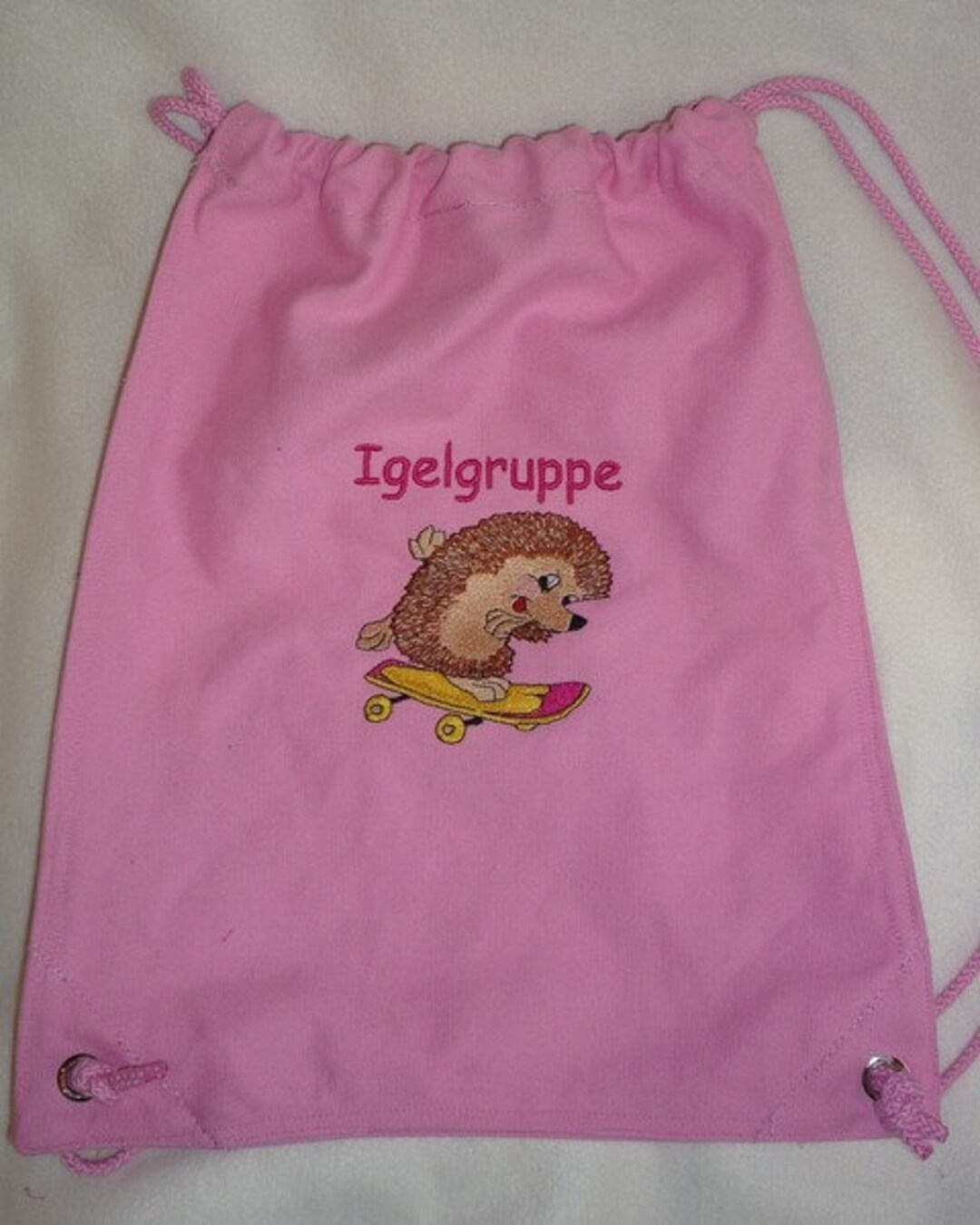 Gymnastic Bag Hedgehog Embroidered on Skateboard With Name Etsy