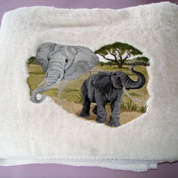 Handtuch Motiv Elefant/Afrika