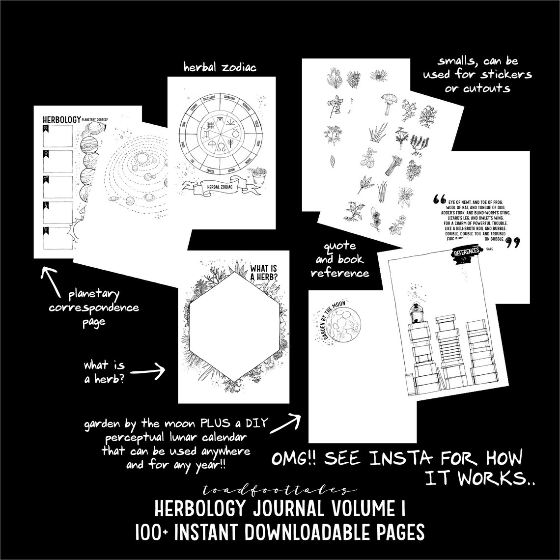 Herbology Volume 1 Herb Journal for Your Book of Shadows Etsy