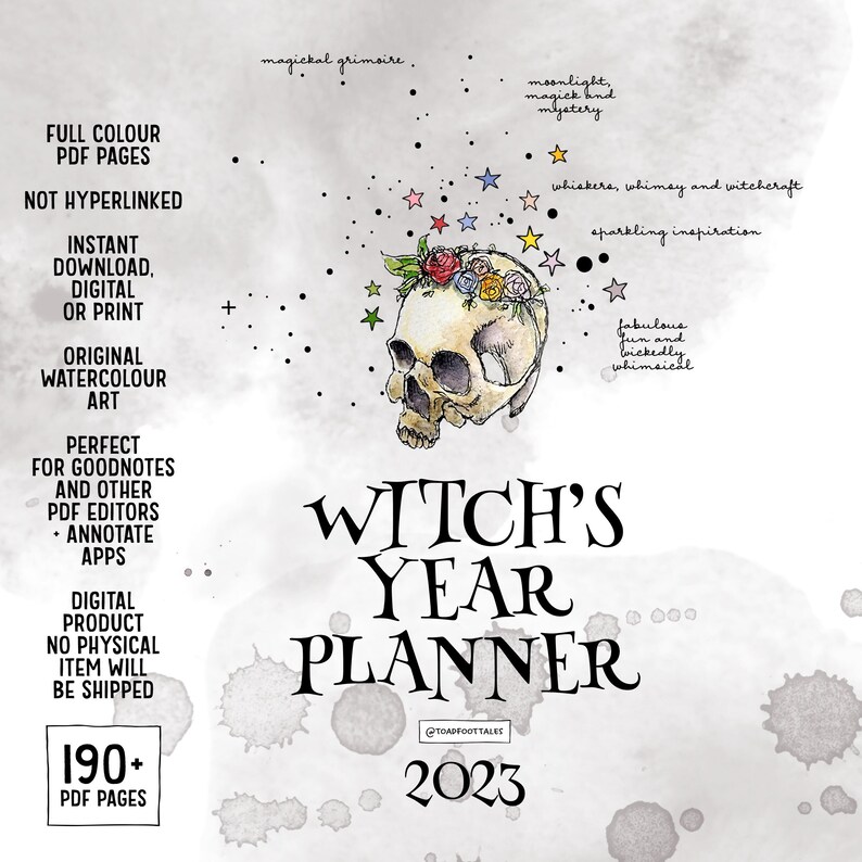 2023 Witch's Year Planner NH SH Book of Shadows Etsy UK