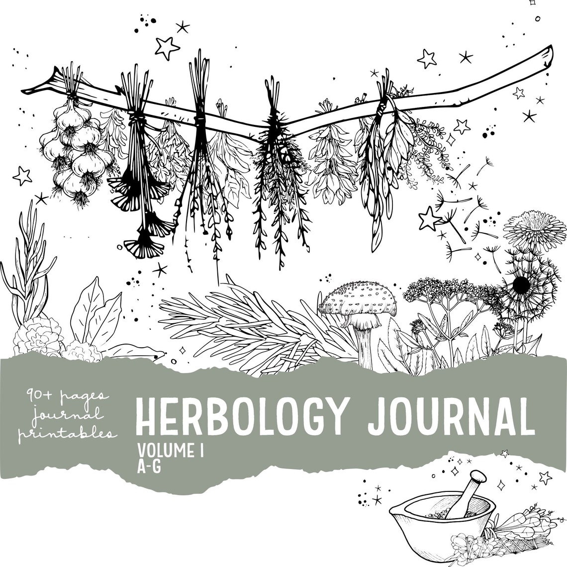 Herbology Volume 1 Herb Journal for Your Book of Shadows Etsy