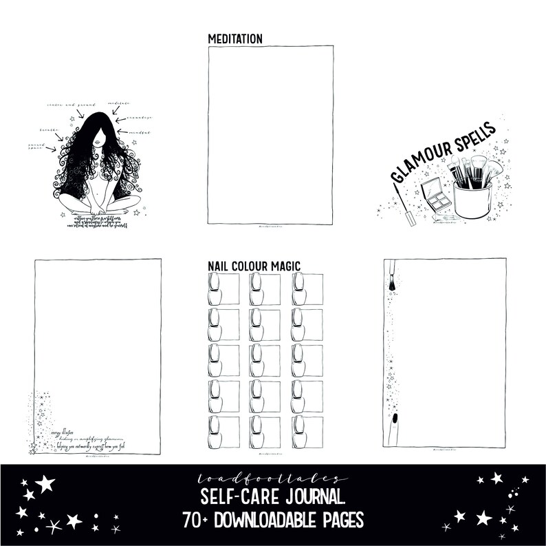 Self-Care Journal Printable PDF Pages | Etsy