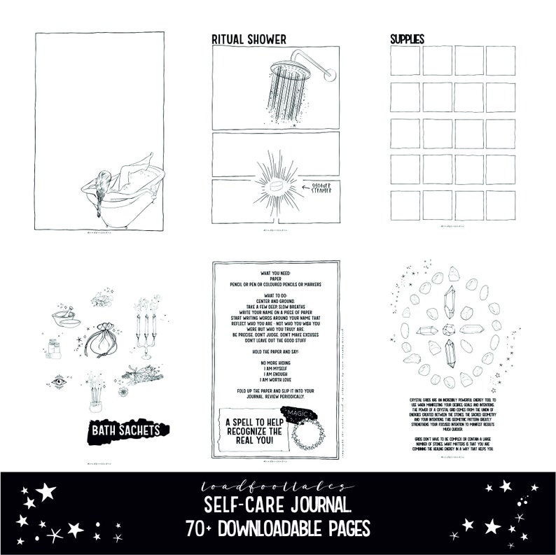 Self-Care Journal Printable PDF Pages | Etsy