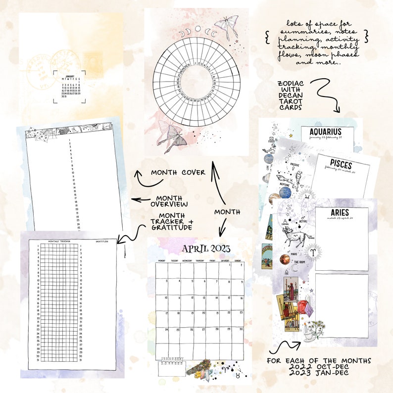 2023 Witch's Year Planner NH SH Book of Shadows Etsy UK