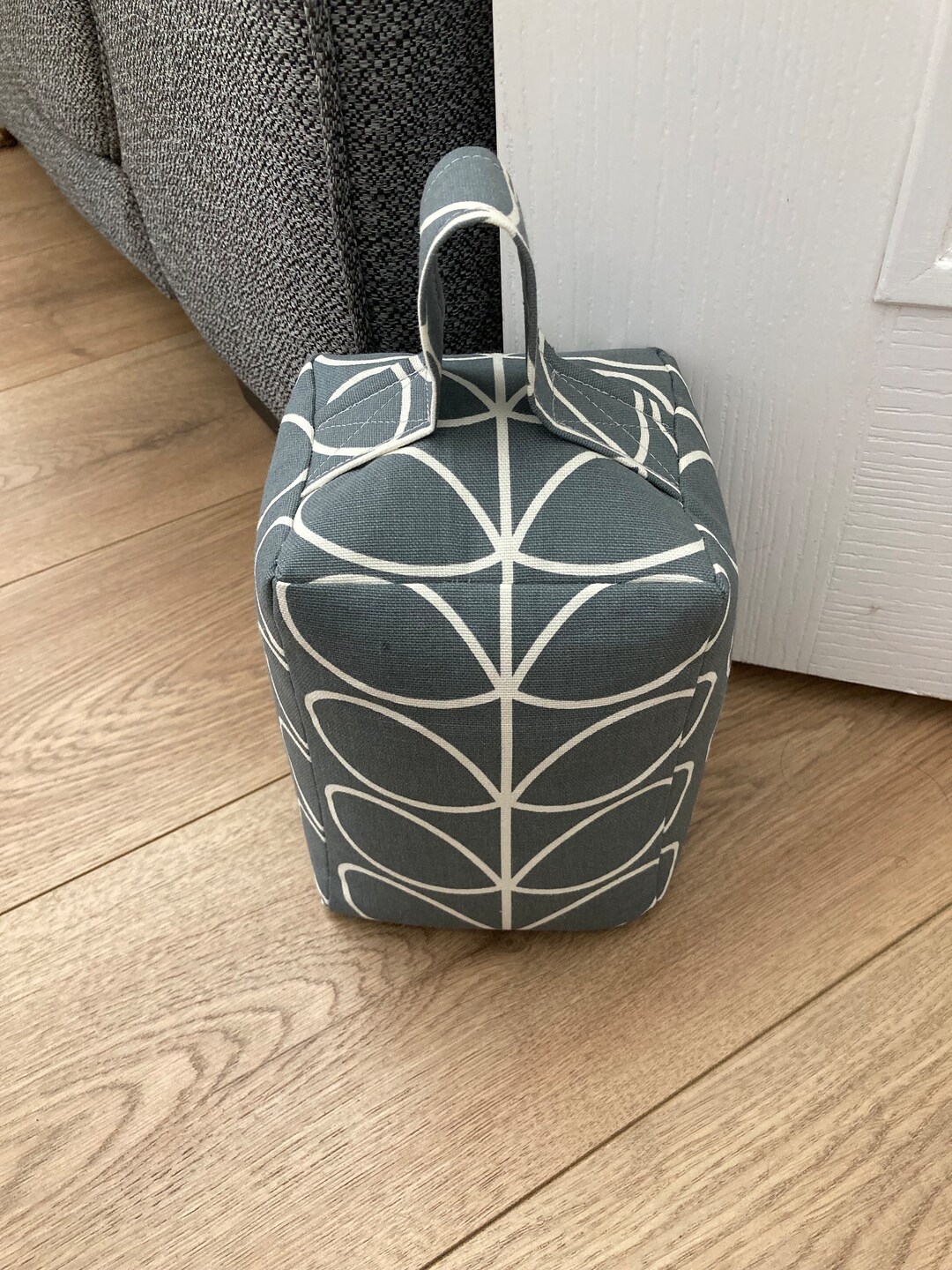 Orla Kiely Grey Linear Stem Fabric Doorstop UK Etsy