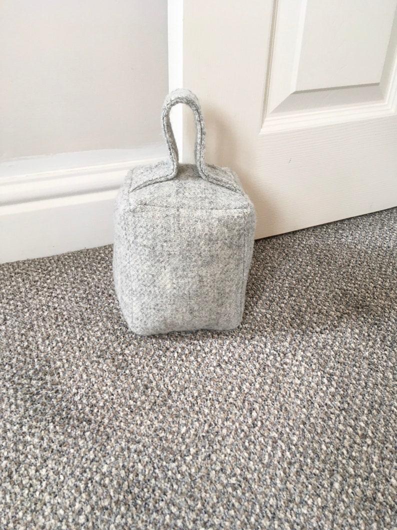 Stone Grey Harris Tweed Door Stop UK Etsy 日本