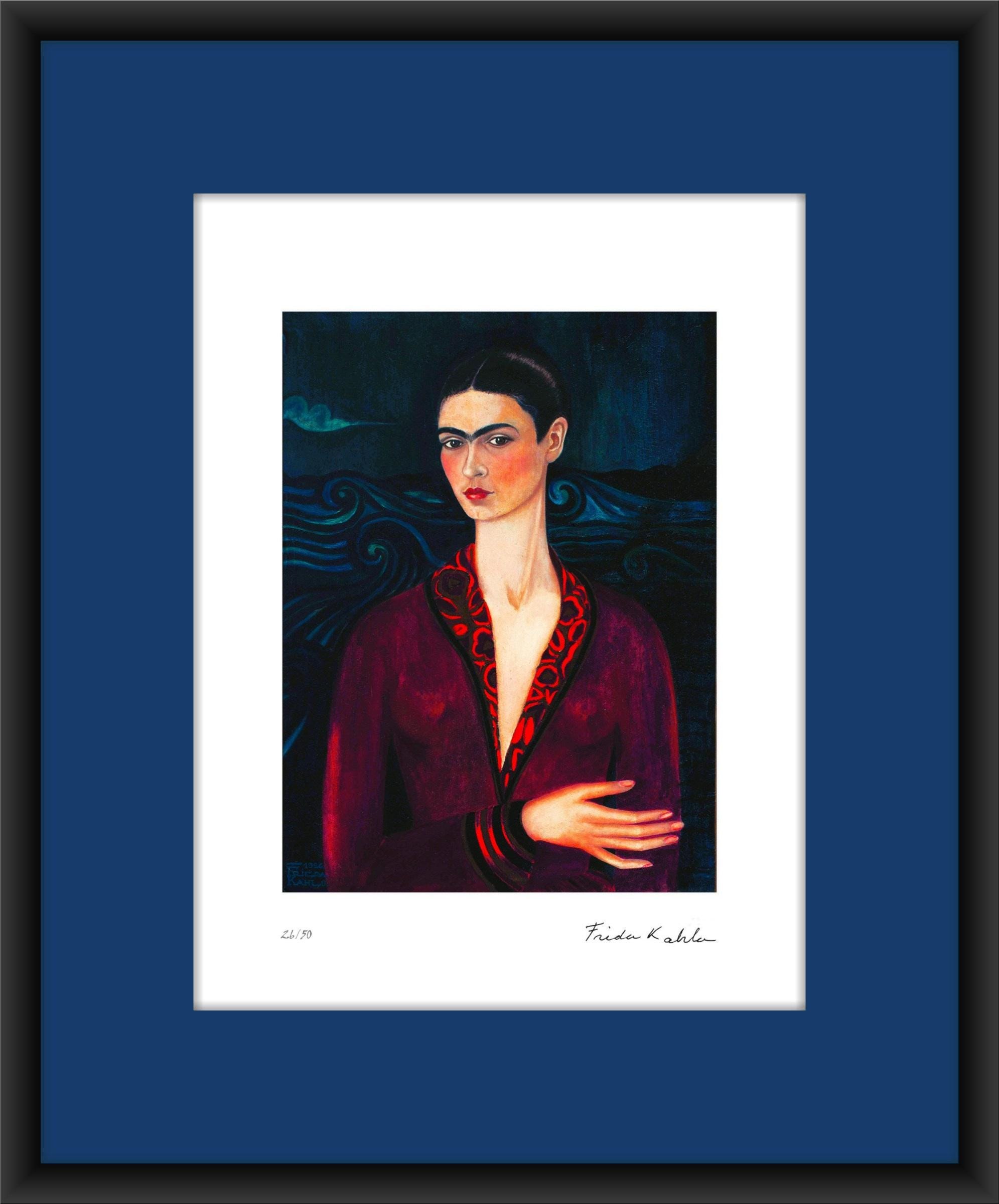 Lithographie Frida Kahlo Originale, Numérotée, Signée, Édition Limitée 275