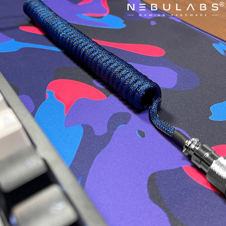 Custom Coiled Braided Aviator GX16 USB-C Mechanical Gaming Keyboard Cable - Thumbnail 3