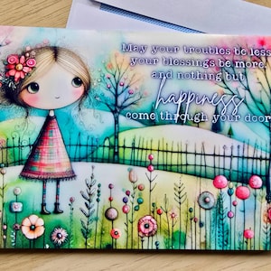 Whimsical Blessing Greeting Card: Encouragement Gift