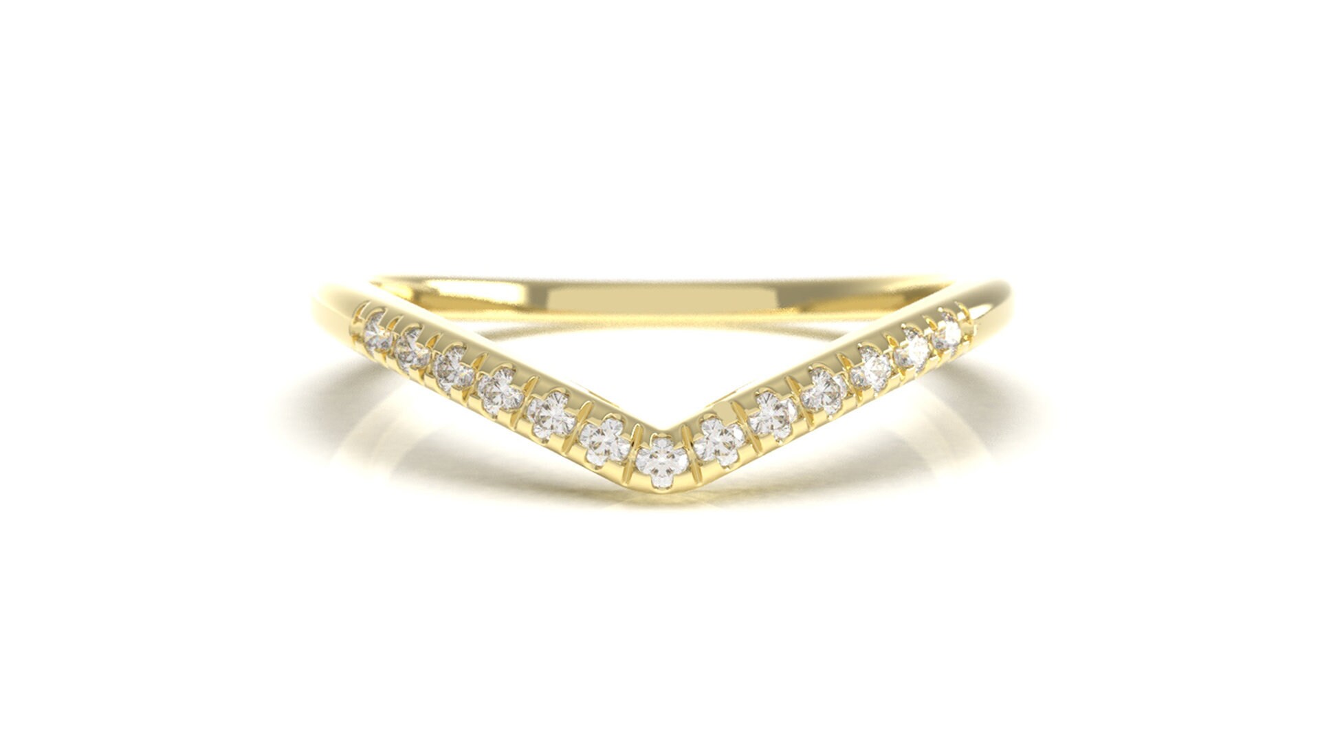 Chevron Diamond Ring Diamond V Ring V Ring 0 10ct Diamonds Etsy Ireland