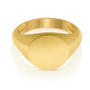 Gold signet ring, signet ring, seal ring, solid gold ring, gold unisex ring Husband Gift, Men Initial Ring, Men Pinky Ring, Signet Letter. image 6