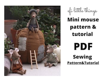 Mini mouse 16 cm soft toy sewing pattern and tutorial