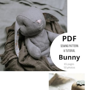 Coniglietto Coniglio Lepre Coniglietto pasquale bambola peluche Peluche che fa cucire modello PDF e tutorial