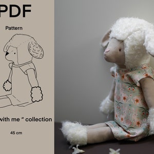 The Little Lamb soft toy ragdoll sewing PDF PATTERN