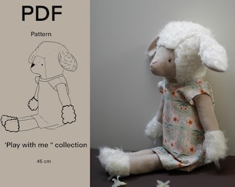 Le Petit Agneau peluche ragdoll couture PDF PATTERN