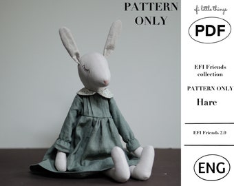 Pattern Hare Bunny Toy making PDF sewing PATTERN ONLY