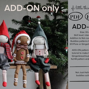 Peut inclure: Un patron et un tutoriel vidéo supplémentaires pour réaliser des lutins, des fées ou des personnages en pain d'épices. Le patron est un ajout à la collection Not Just Halloween Buddies et mesure 33 cm.
