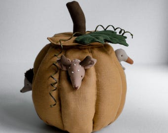 Fabric Pumpkin Sewing Pattern PDF, Hollow Pumpkin Tutorial, Autumn Fall Decor Sewing Pattern, Stuffed Pumpkin House, Woodland Toy Pattern
