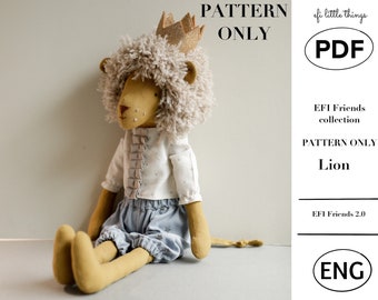 Patter Lion Soft toy PDF pattern