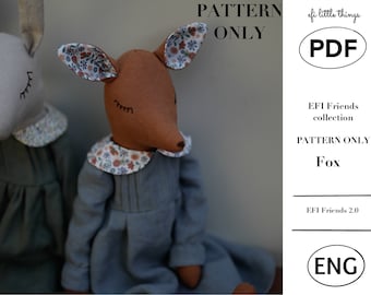 Patron Renard Fabrication de jouets PDF couture PATTERN ONLY