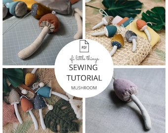 Mushroom TOY MAKING PDF sewing tutorial