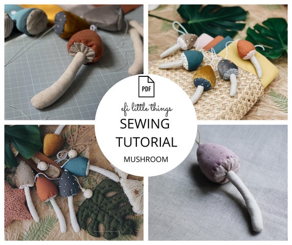 Mushroom TOY MAKING PDF sewing tutorial
