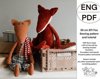 The EFI Fox Soft Toy Sewing Pattern and Tutorial PDF Download
