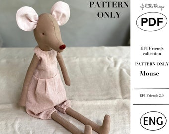 Pattern Mouse Toy making PDF sewing PATTERN ONLY