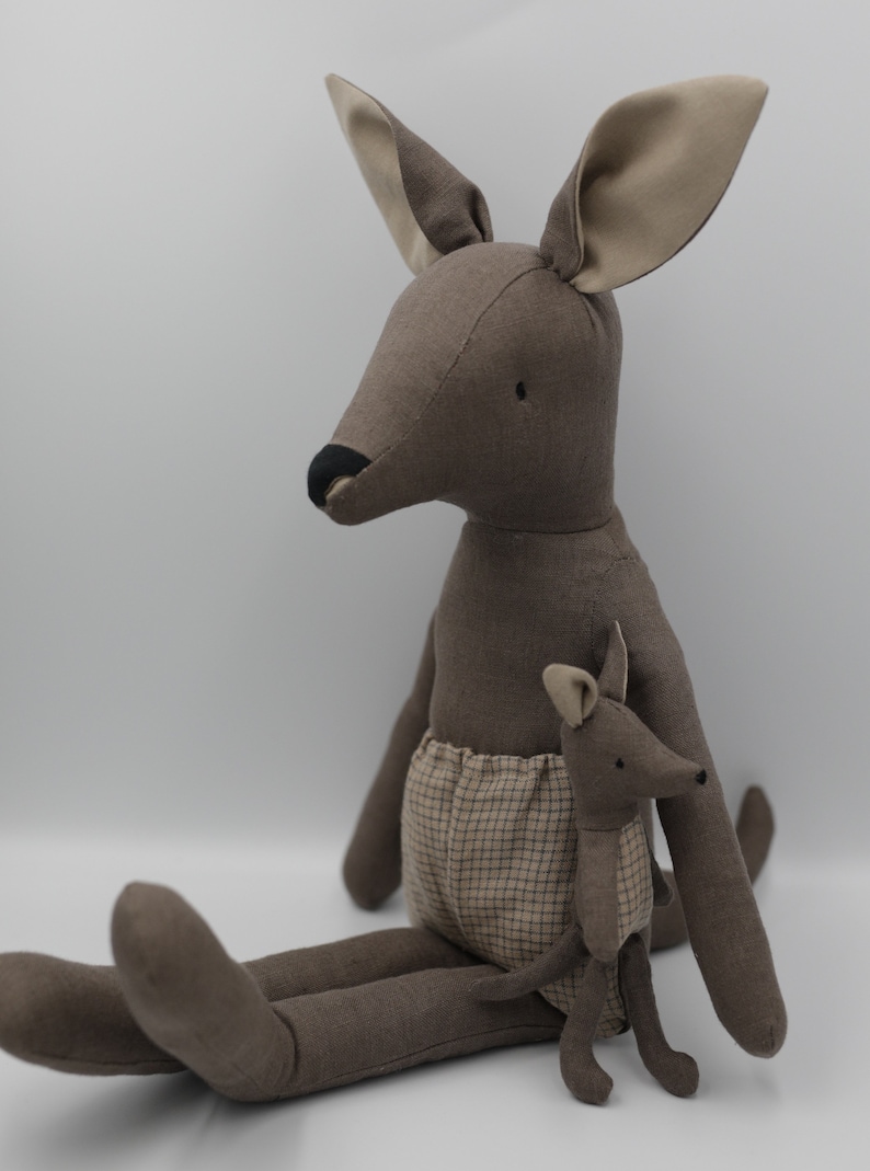 Mama and Joey Kangaroo Soft Toy Heirloom Doll Sewing Pattern and PDF ...