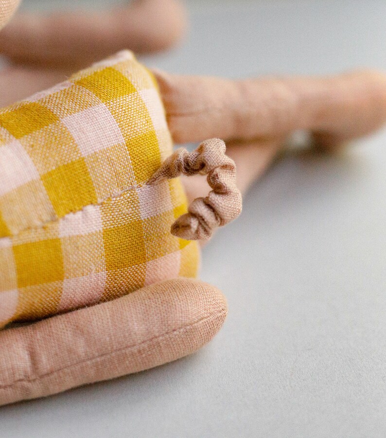 30 cm soft toy rag doll making Piglet sewing PDF pattern and tutorial image 3