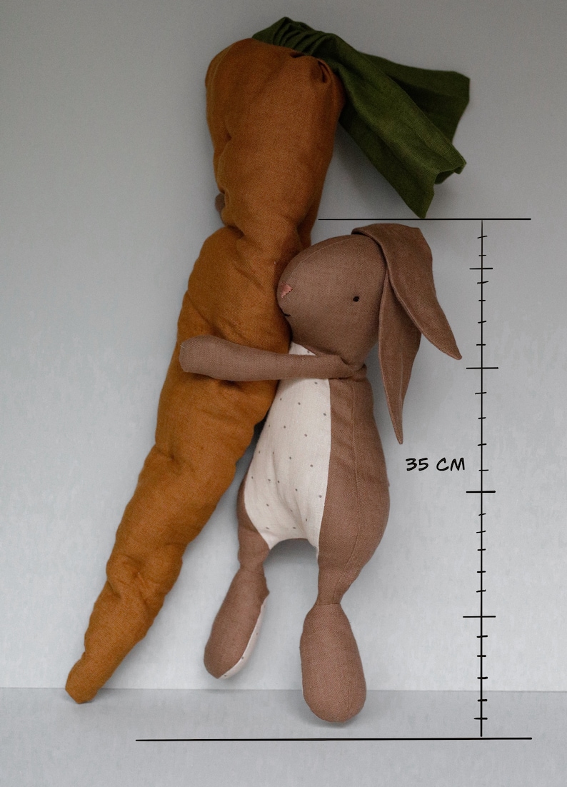 Peluche Mon premier lapin lièvre, tutoriel PDF de couture et modèle image 2