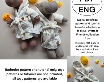 EFI Wetfoot Friends Bathrobe pattern and tutorial PDF digital item