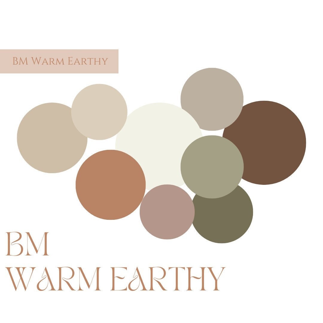 Warm Earthy Benjamin Moore, Paint Palette, Warm Paint Palette, Earthy
