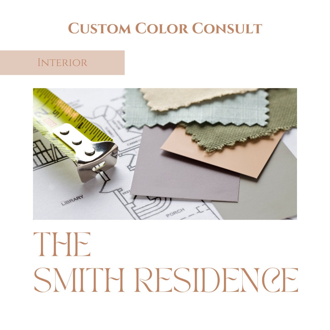 1 Room Custom Color Consult, Paint Color Selection, Interior Paint