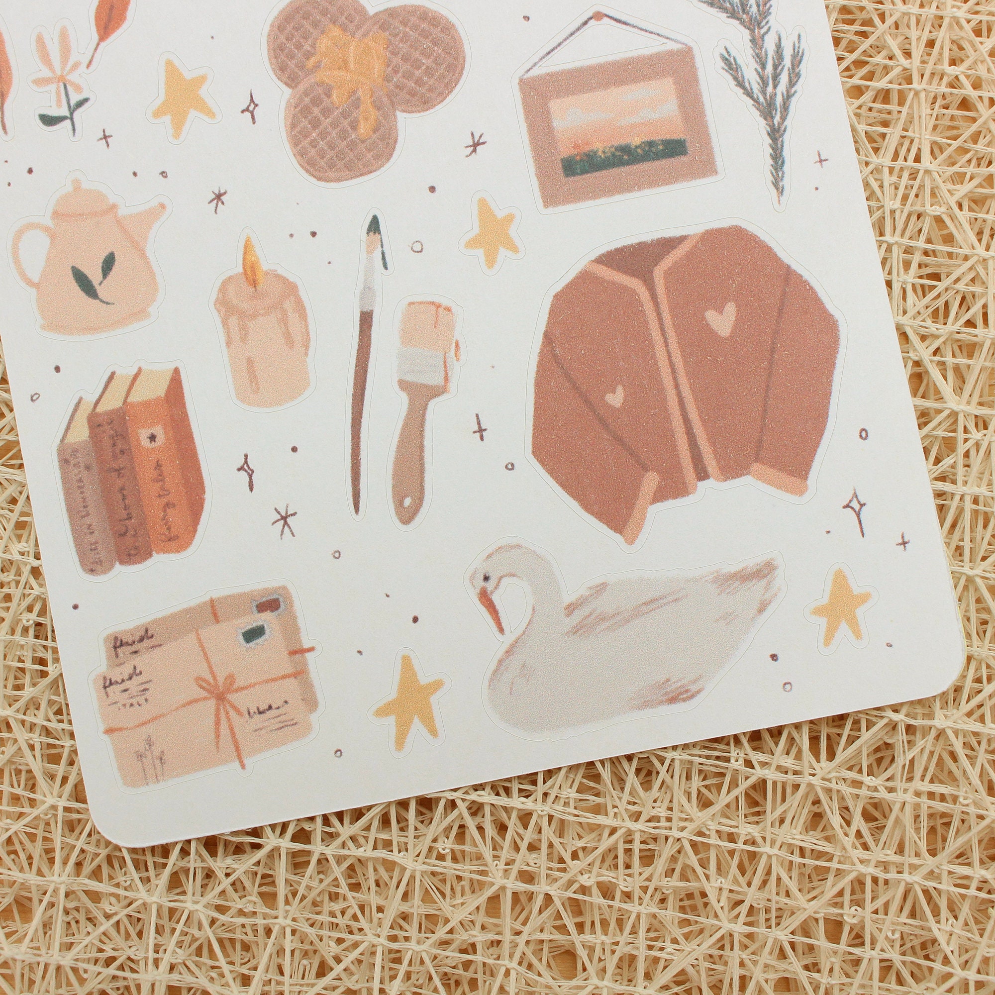 Cozy Autumn Sticker Sheet: Cottagecore Journal Planner Stickers - Etsy