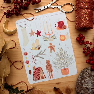 adesivos de natal branco para decoração de presentes, adesivos de natal, folha de adesivos de natal, adesivos de presente, adesivos de inverno, adesivos fofos