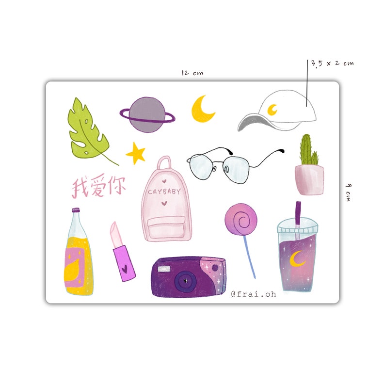 aesthetic stickers kawaii stickers galaxy stickers kpop etsy