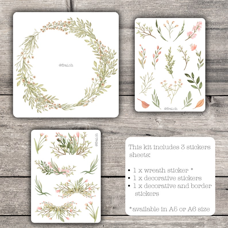 Romantic Spring stickers kit for bullet journal or planner